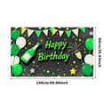 thumbnail image 3 of Glistening Green Happy Birthday Banner with Champagne Bottle Balloons and Stars Party Decoration Backdrop for Birthday Parties Photography Props and Home Decorations, 3 of 7