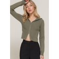 thumbnail image 3 of 2-way zip closure sweater hoodie cardigan, 3 of 5
