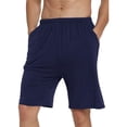 thumbnail image 5 of MoFiz Men's Solid Bamboo Pajama Shorts with Pockets Loungewear 3-Pack for Men, 5 of 7