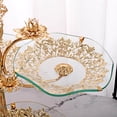 thumbnail image 4 of ziyahi 3 Layer Tempered Glass Fruit Tray Candy Party Dessert Tray Table Serving Tray Platter Decor Kitchen, 4 of 9