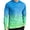 Gradient Blue plus Green, variant on Men's UPF 50+ Sun Protection Hoodie Shirts Long Sleeve UV Outdoor Fishing Shirts SPF Rash Guard Shirts for Men Gradient Navy L