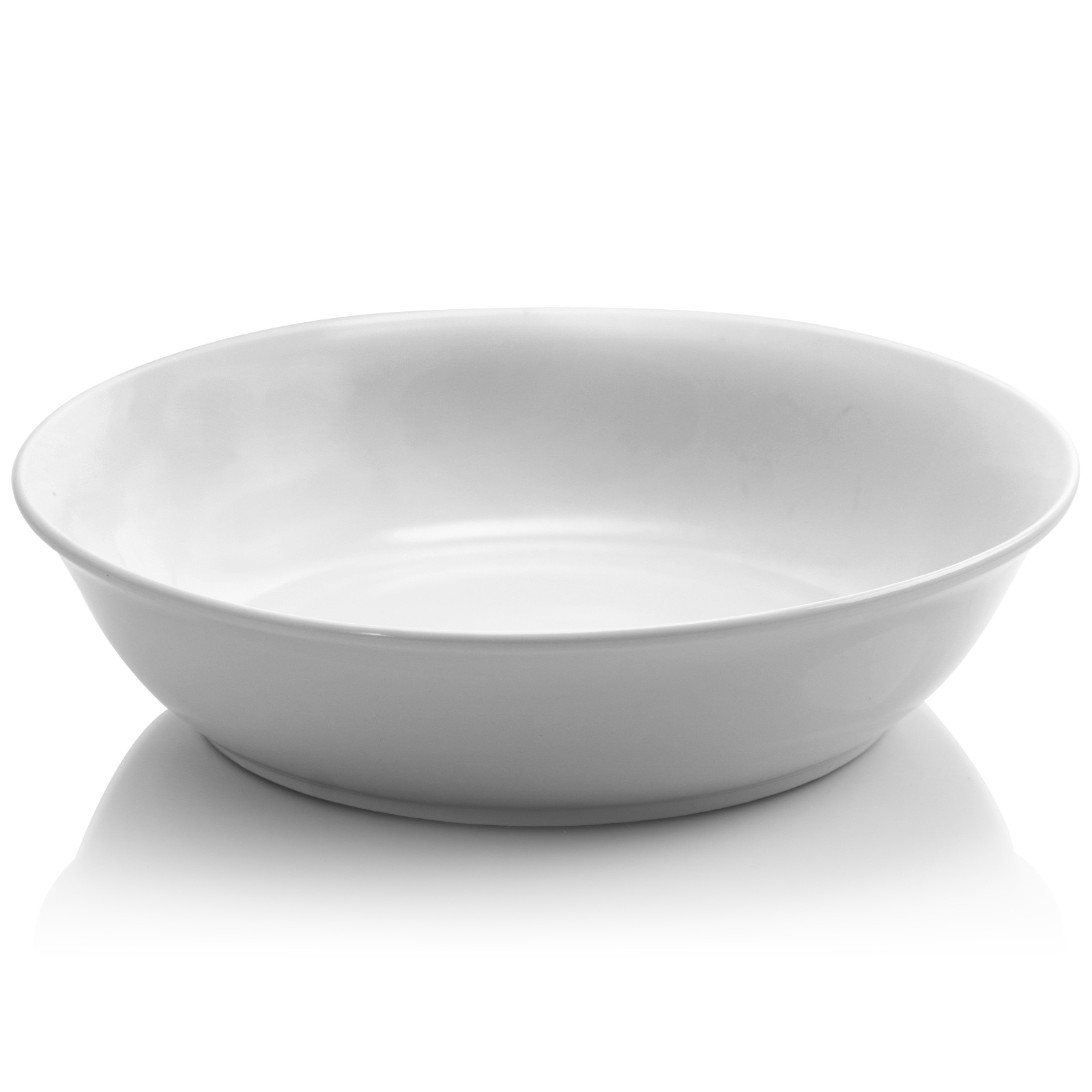 Gibson Home 4 Piece Set of 8.75 " Wide Rim Dinner and Serving Bowls in White