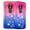 Pink+Blue, variant on FIEWESEY For Motorola E5 Play Phone Case Moto E5 Cruise Glitter Case Sparkle Glitter Flowing Liquid Quicksand with Shiny Bling Diamond Women Girls Cute Phone Case For Motorola E5 GO - Pink+Purple
