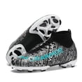 thumbnail image 5 of Botas de fútbol de tobillo alto para hombre y adulto, zapatos de entrenamiento, tacos de fútbol, deportes de fútbol de césped Unisex, alta calidad, 5 of 5
