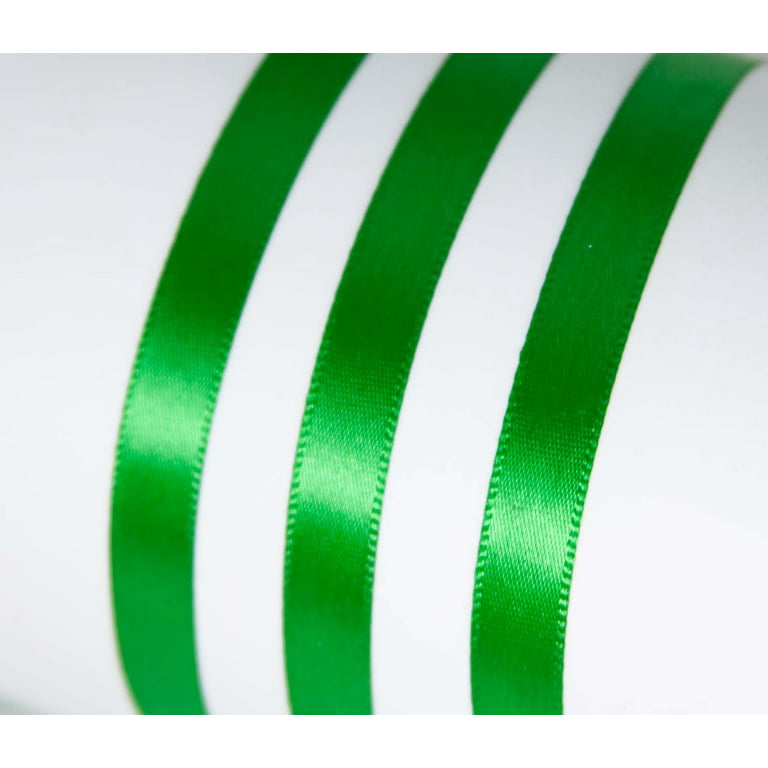 1 1/2 inch x 32 inch Snap Clip Green, White, & Green Ribbon
