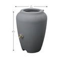 thumbnail image 4 of Algreen 50 Gallon Capacity Sustainable Wicker Rain Harvesting Barrel, Gray, 4 of 8