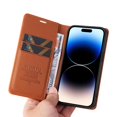thumbnail image 3 of Funda para iPhone 15 Pro Estuche de Cuero PU Tipo Cartera con Ranuras para Tarjetas y Cierre Magnético, 3 of 5