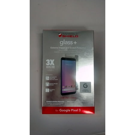 ZAGG InvisibleShield Glass+ Screen Protector for Google Pixel 3 Extreme Impact and Scratch