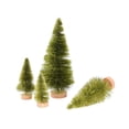 thumbnail image 4 of JUNWELL 4PCS Artificial Mini Christmas Trees  Upgrade Sisal Trees with Wood Base Bottle Brush Trees for Christmas Table Top Decor Winter Crafts Ornaments Green  Gold and Ivory, 4 of 10