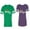 Men Green / Women Purple, variant on Her King His Queen Matching Couple Cotton Jerseys (Men Green / Women Black) (Men S / Women S)