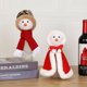 thumbnail image 1 of Cubierta de botella de Navidad de 2 piezas, cubierta de botella de vino de Navidad, decoración de botella de vino de champán artesanal decoración de mesa de fiesta de Navidad, 1 of 5