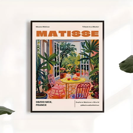 Matisse Tribute Wall Art Poster Vibrant Interior Landscape Illustration Decorative Artwork Modern Living Room Bedroom Office Dorm Gift UNFRAMED 24×36