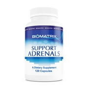 BioMatrix Support Adrenals - DHEA, Pregnenolone, 5-MTHF, B Vitamins, Vitamin C, Adaptogens - for Fatigue, Stress, Hormone Balance - 120 Count Vegetarian Caps