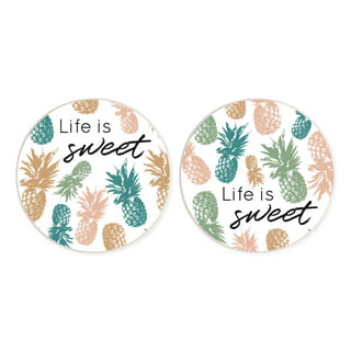 Be Sweet Pineapple Car Coaster - Cup Holder Coasters - California
