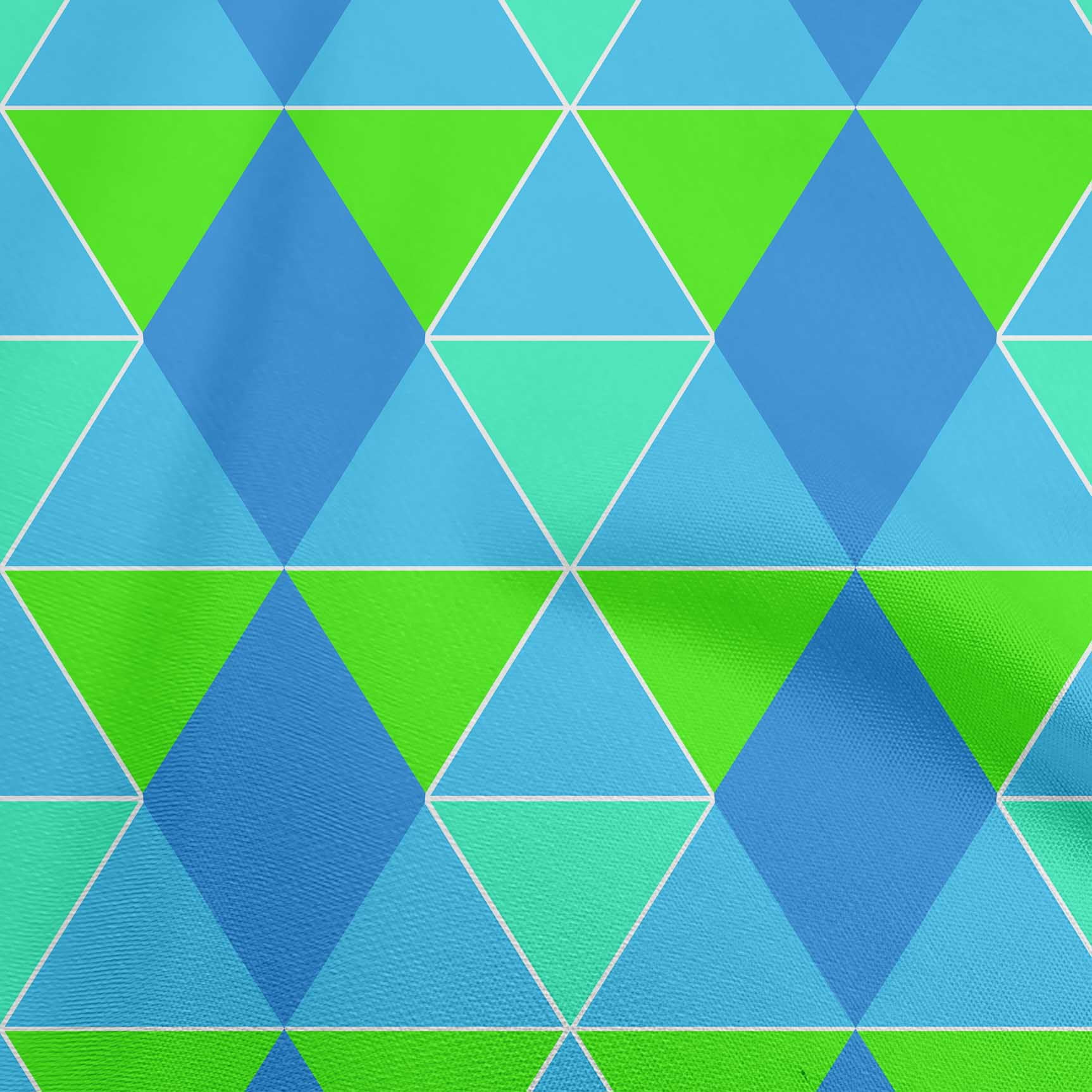 oneOone Cotton Silk Medium Blue Fabric Geometric Dress Material Fabric Print Fabric By The Yard