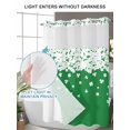 thumbnail image 6 of No Hook Shower Curtain with Snap-in Liner, Saint Patrick's Day Waterproof Fabric Bathroom Curtains, Spring Lucky Grasses Falling Bath Curtains & Mesh Top Window 54"x78", 6 of 9