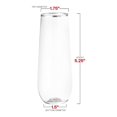 thumbnail image 5 of Smarty 9 oz. Clear with Silver Stemless Plastic Champagne Flutes 64ct, 5 of 6