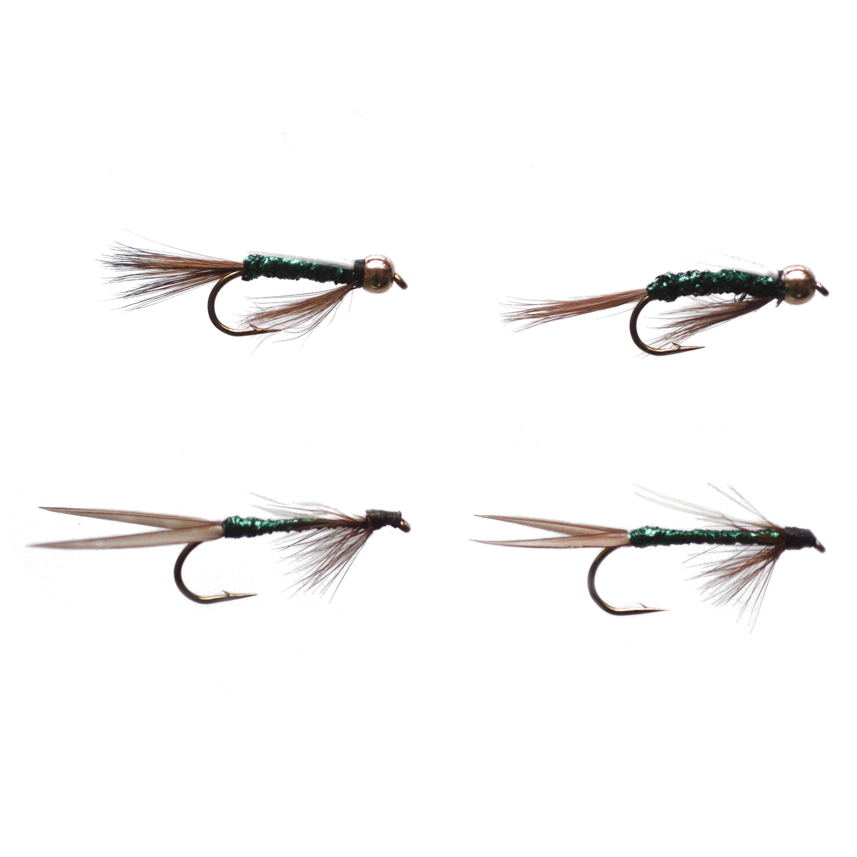 The Fly Fishing Place Flashback Bead Head Prince Nymph Fly Fishing Flies Set of 6 Flies Hook Size 12 