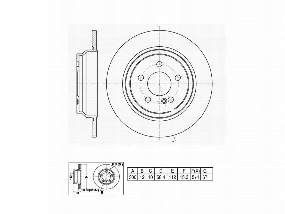Winstop Brake Rotor, Rear WS238997, Mercedes-Benz S550 2011-2007