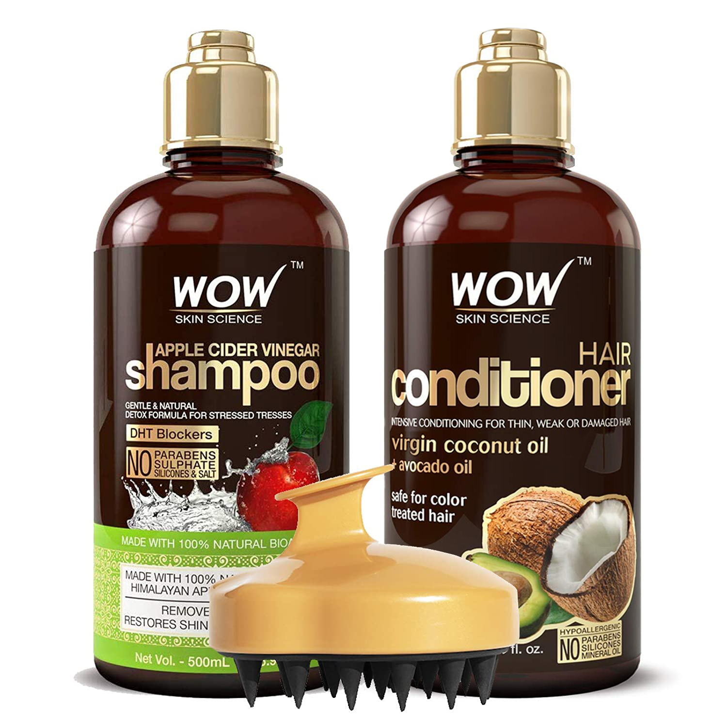 WOW Apple Cider Vinegar Shampoo and Coconut Avocado Hair Conditioner
