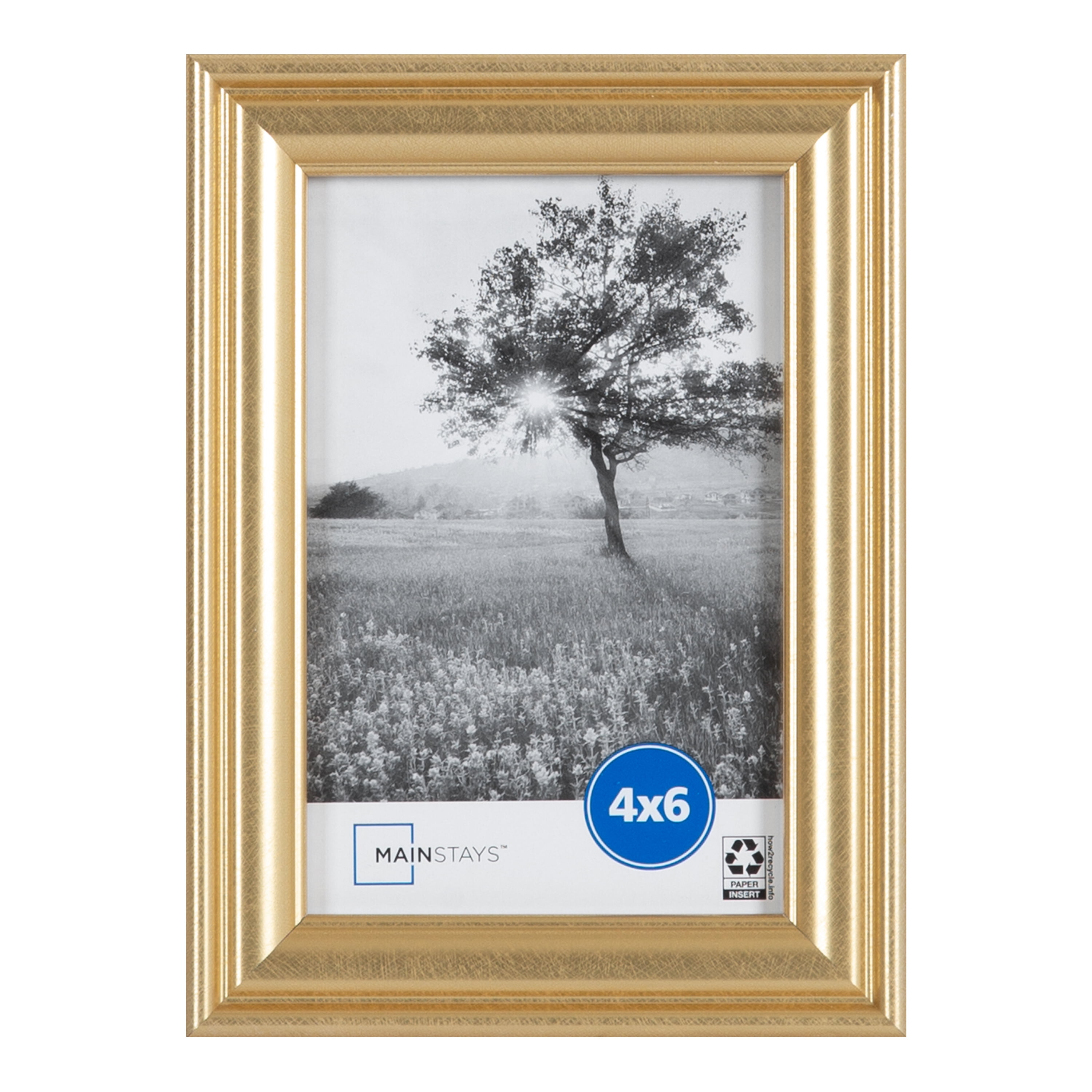 (2 pack) Mainstays – 4x6 Picture Frame – Gold Traditional Program Tabletop Photo Frame