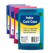C-Line Polypropylene Index Card Case, 3 x 5 Inches, Colors May Vary