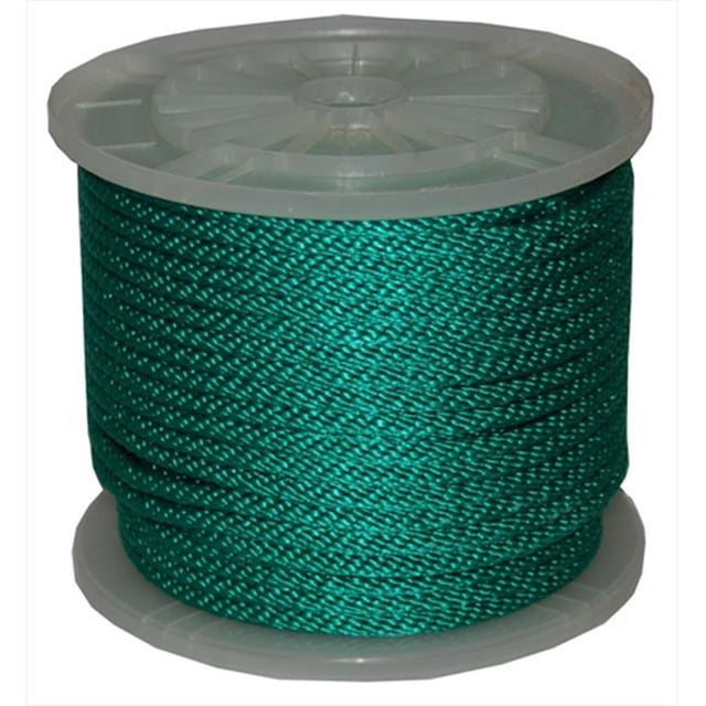 T.W. Evans Cordage 98021 .625 in. x 200 ft. Solid Braid Propylene Multifilament Derby Rope in Green