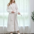 thumbnail image 5 of XuJwPNcy Plush Robes For Women and Men, Soft Warm Winter Fleece Bathrobe for Women, Long Comfy Full Length Unisex Robe Sleepwear, 5 of 7