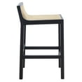 thumbnail image 6 of SAFAVIEH Saito Square Low Back Counter Stool, Black/Natural, 6 of 13