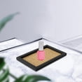 thumbnail image 4 of Bandeja de ratán para servir, centro de , portavelas cosmético, bandeja de maquillaje, bandeja decorativa para Perfume, de ojos, collar de rectángulo negro Gloria Bandeja de servir, 4 of 6