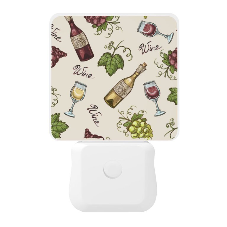 Goofa Grapes Bbottles Wine Night Light, Plug-in, Dusk to Dawn
