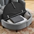 thumbnail image 4 of Timbernest Loveseat with Storage Ottoman, Convertible Sofa Bed with USB for Living Room, Gray, 4 of 10