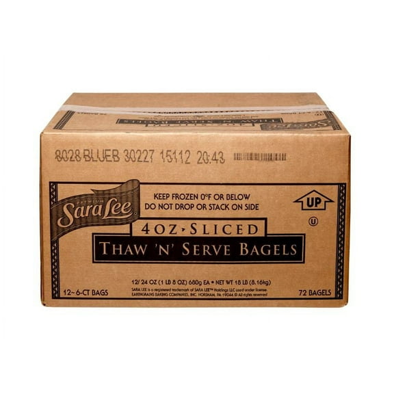 Sara Lee Blueberry Jumbo Bagel, 12 Ounce - 72 per case.