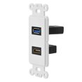 thumbnail image 5 of Ccdes HDMI USB 3.0 2 en 1 Panel de Placa Frontal de Pared Multimedia integrada-Blanco Cable No se aplica, 5 of 5