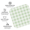 thumbnail image 3 of Sigee Pistachio Green Checkboard for Water-Resistant, Heat-Resistant, Non-Slip Leather Coasters Set, Ideal for Coffee Table, Office, Bar, Home Decor-Square, 3 of 6