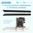 thumbnail image 4 of Adaptadores de Tarjeta PCIE WiFi para Conectividad Inalámbrica con 2 Antenas Externas, 4 of 8