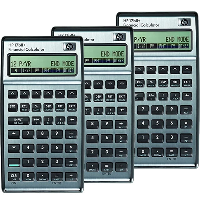 Calculadora financiera HP 17bII+ con pantalla LCD de 22 dígitos x3