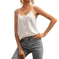 thumbnail image 2 of Chaleco de mujer camiseta transpirable de color sólido para niña camiseta suelta de verano, blanco, M Methold AP001244-02, 2 of 7