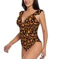 thumbnail image 3 of Yiaed Cute Squirrel Print Women's Ruffled One Piece Swimsuit V Neck Swimwear Slimming Monokini for Woman-XX-Large, 3 of 8
