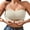 Beige, variant on Gymayou Women Wireless Strapless Push Up Bandeau Bra Front Hook Non-Slip Seamless Padded Tube Top Bra Anti-Slip Support Convertible Strapless Bra Beige L