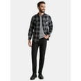 thumbnail image 2 of Burnside Men's and Big Men's Modern Fit Plaid Flannel Shirt with Long Sleeves, Sizes S-2XL, 2 of 5