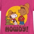 thumbnail image 3 of Peanuts - Franklin And Snoopy Howdy - Toddler & Youth Girls Short Sleeve Graphic T-Shirt, 3 of 6