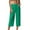 Green, variant on Simua Cropped Pants for Women Trendy Business Casual High Waisted Pull On Straight Leg Dress Pants with Pockets