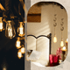 thumbnail image 4 of 6 pzs Socket Foco Cuerda De Yute, focos Vintage Colgantes 68 cm Belug, Negro, 4 of 5