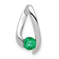 thumbnail image 1 of 14k White Gold Emerald Pendant, 1 of 4