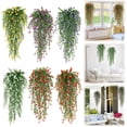 thumbnail image 7 of Artificial Hanging Pothos Vine Faux Plant Greenery for Wall Indoor Outdoor Home Living Room Wedding Garden Decor Fake Hanging Plant,1PC,Watermelon Red, 7 of 7