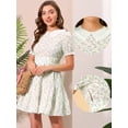 thumbnail image 2 of INSPIRE CHIC Robe Fleurie à Col Peter Pan Évasée pour Femme, 2 of 6
