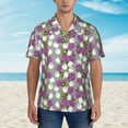 thumbnail image 4 of Balery Rose Flowers Print Men's Hawaiian Shirts Short Sleeve Beach Shirt Relaxed Fit Vacation Button Down Shirts-XX-Large, 4 of 9