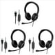thumbnail image 1 of 3X Auriculares USB con Cable para Centro de Llamadas, Auriculares con Micrófono, Auriculares Supraaurales con Cancelación de Ruido para Juegos, para Ordenador, PC y Portátil, 1 of 6