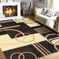 thumbnail image 2 of Modern Washable Area Rugs, Contemporary Geometric Circles Carpet with Non-Slip Backing, 2 of 8